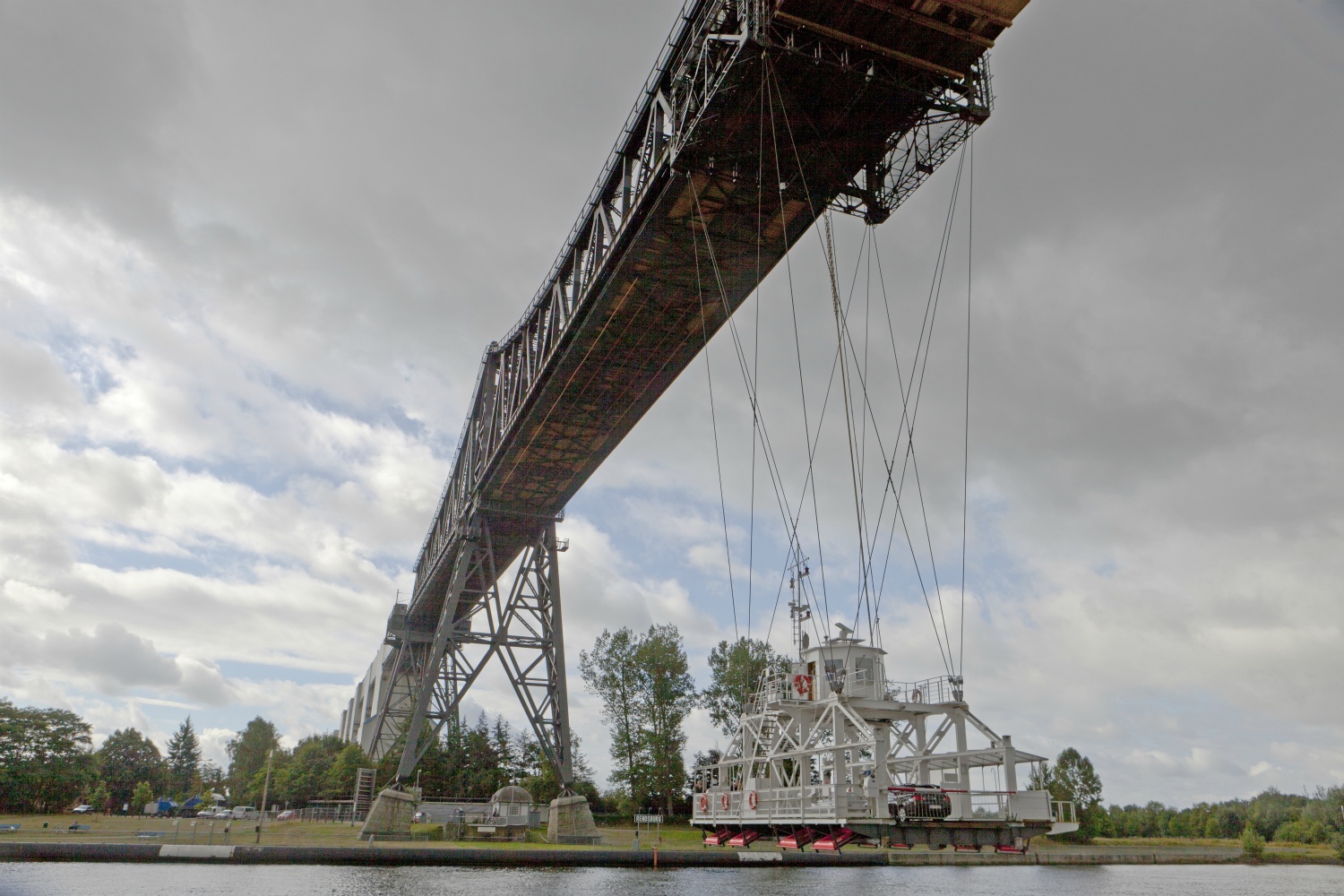Rendsburg: Hochbrücke mit Schwebefähre (1913)